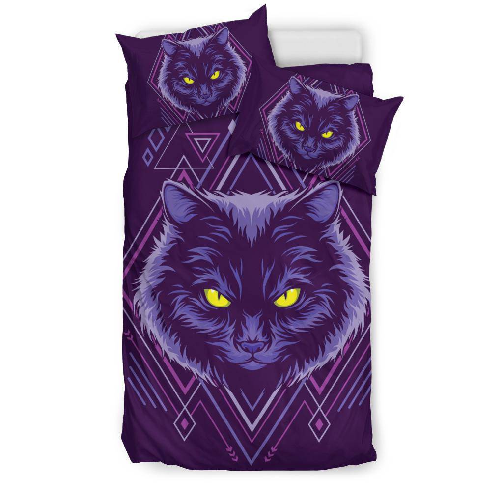 Angry Cat Head Geometry Bedding Set - Top Content | POD Collection | Free Shipping