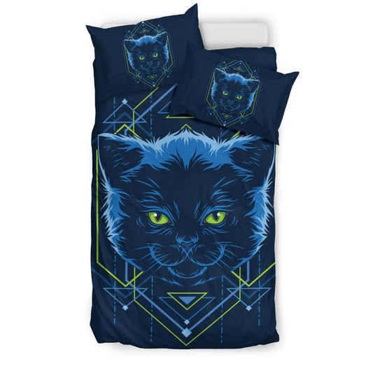 Cat Head Geometry Bedding Set - Top Content | POD Collection | Free Shipping