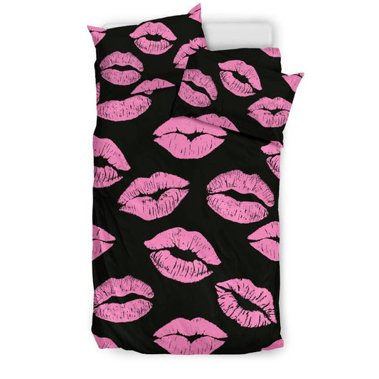 Pink Lips Kisses Bedding Set - Top Content | POD Collection | Free Shipping