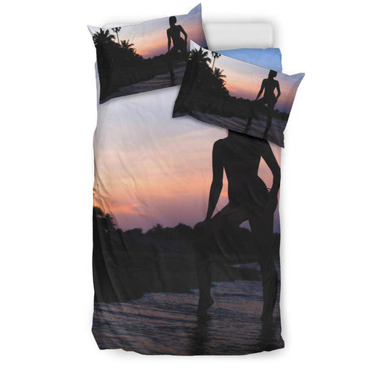 Sexy Woman Beach Sunset Bedding Set - Top Content | POD Collection | Free Shipping