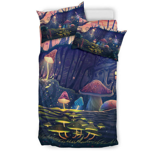 Fairytale Mushroom Garden Bedding Set - Top Content | POD Collection | Free Shipping