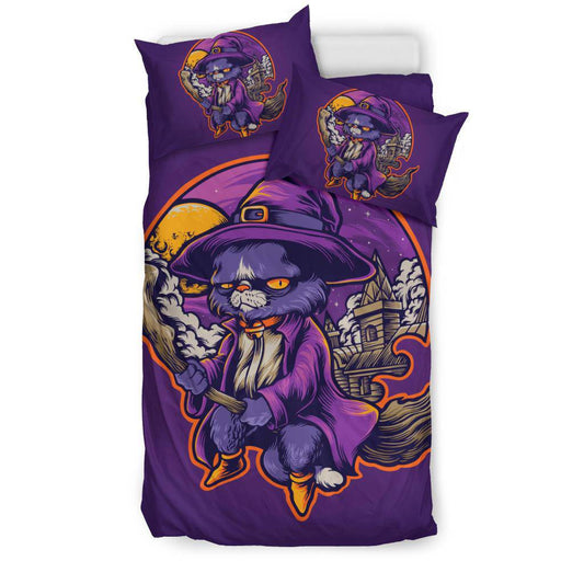 Cat Witch Bedding Set - Top Content | POD Collection | Free Shipping