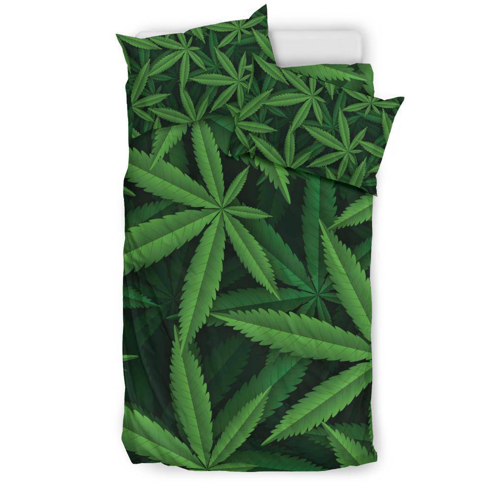 Marijuana Cannabis Leaves Bedding Set - Top Content | POD Collection | Free Shipping