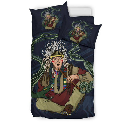 Native American Smokes Cannabis Bedding Set - Top Content | POD Collection | Free Shipping