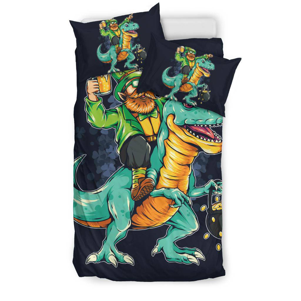 St. Patrick and Dinosaur Bedding Set - Top Content | POD Collection | Free Shipping