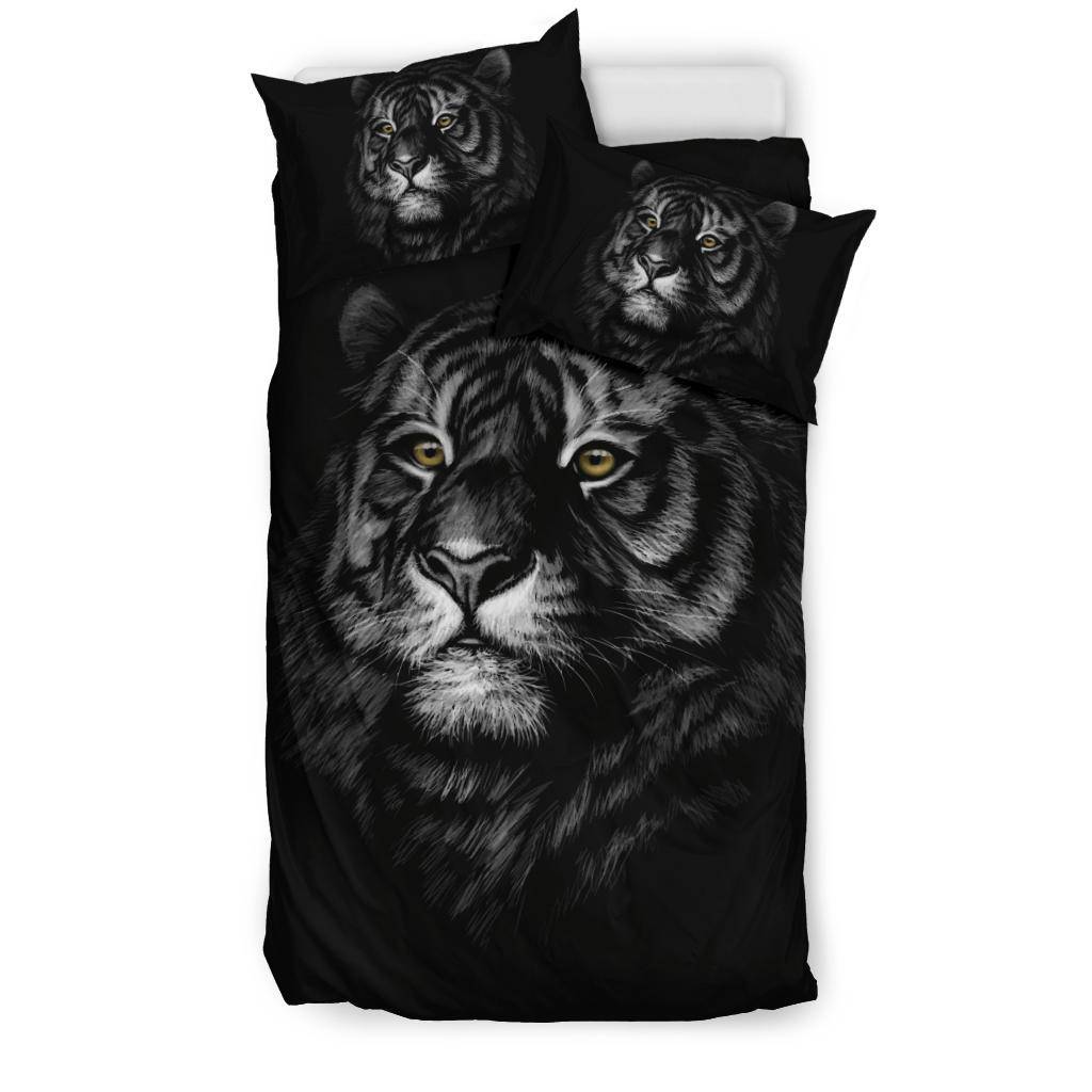 Tiger Cartoon Black Bedding Set - Top Content | POD Collection | Free Shipping