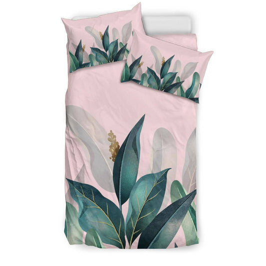 Tropical Green Leaves Bedding set - Top Content | POD Collection | Free Shipping