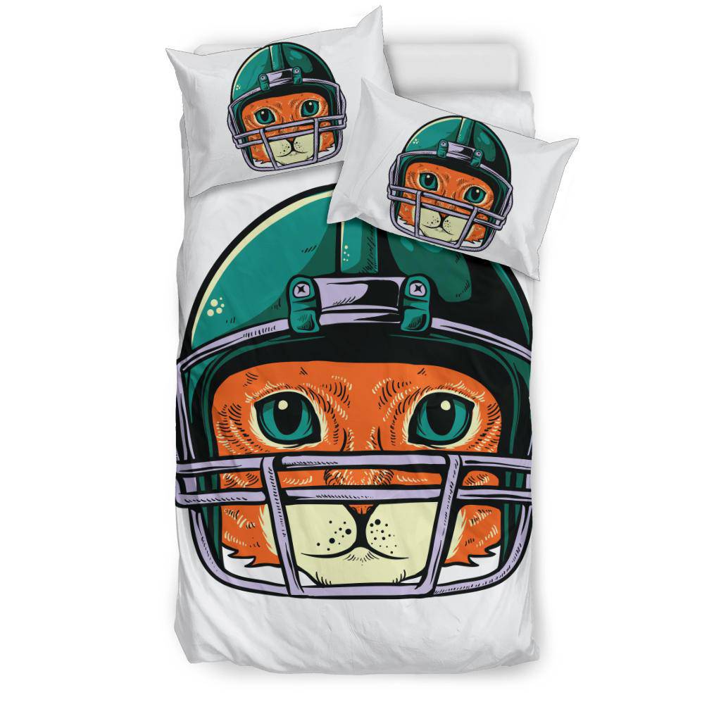 Ameriican Football Cat with Helmet Bedding Set - Top Content | POD Collection | Free Shipping