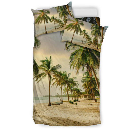 Beach Palm Trees Bedding Set - Top Content | POD Collection | Free Shipping