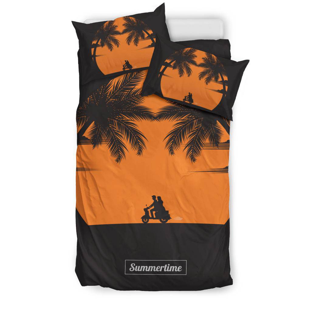 Couple Motorcycle Sunset Summertime  Bedding Set - Top Content | POD Collection | Free Shipping