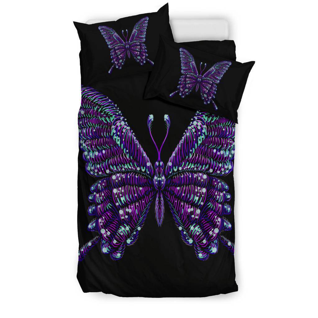 Butterfly Purple Blue Bedding Set - Top Content | POD Collection | Free Shipping