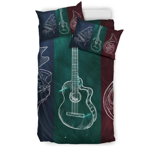 Musical Instruments Piano Guitar French Horn Bedding Set - Top Content | POD Collection | Free Shipping