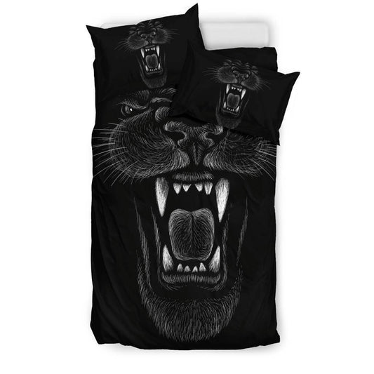 Angry Panther Drawing Bedding Set - Top Content | POD Collection | Free Shipping