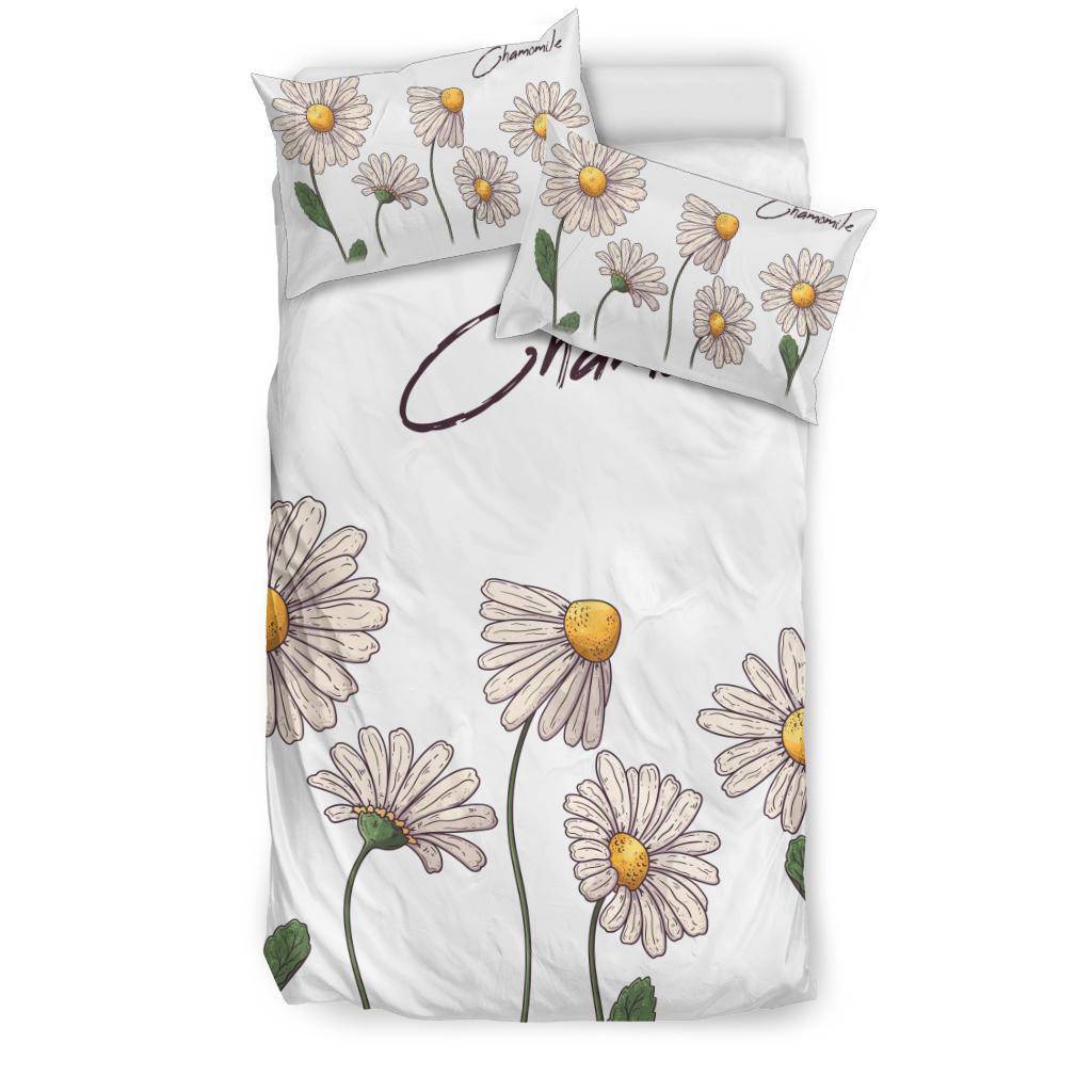 Chamomile Flower White Bedding Set - Top Content | POD Collection | Free Shipping