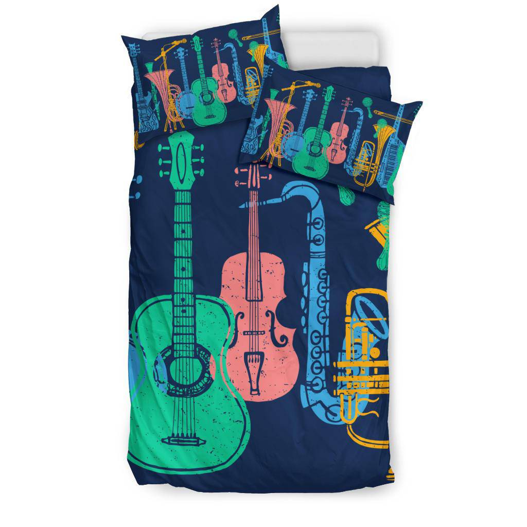 Colorful Musical Instruments Bedding Set - Top Content | POD Collection | Free Shipping