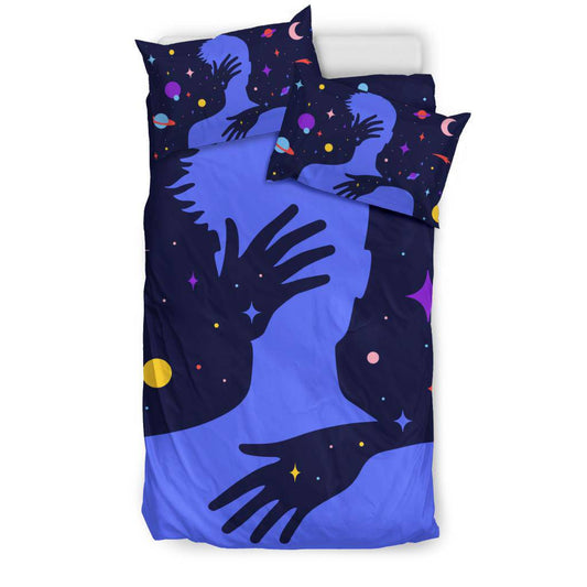 Universe Background Shilouette Bedding Set - Top Content | POD Collection | Free Shipping