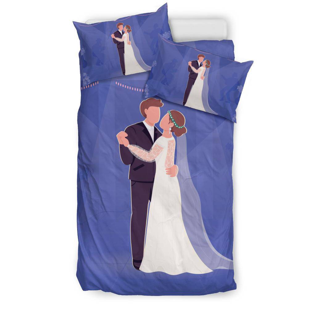 Bride and Groom First Dance Wedding Gift Bedding Set - Top Content | POD Collection | Free Shipping