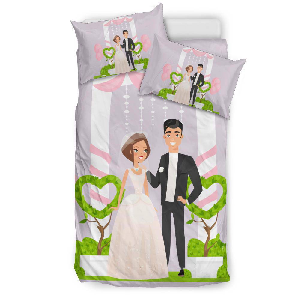 Bride and Groom Wedding Gift Bedding set - Top Content | POD Collection | Free Shipping