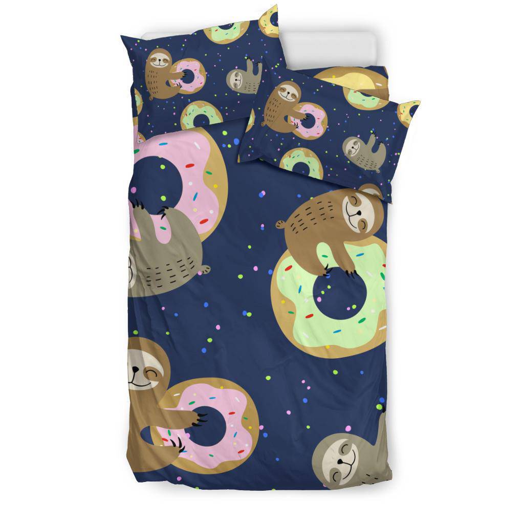 Cute Sloth Donuts Bedding Set - Top Content | POD Collection | Free Shipping