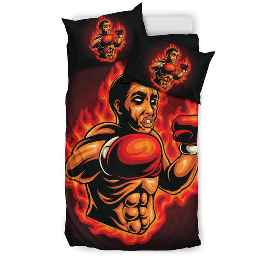 Flaming Boxer Fight Bedding set - Top Content | POD Collection | Free Shipping