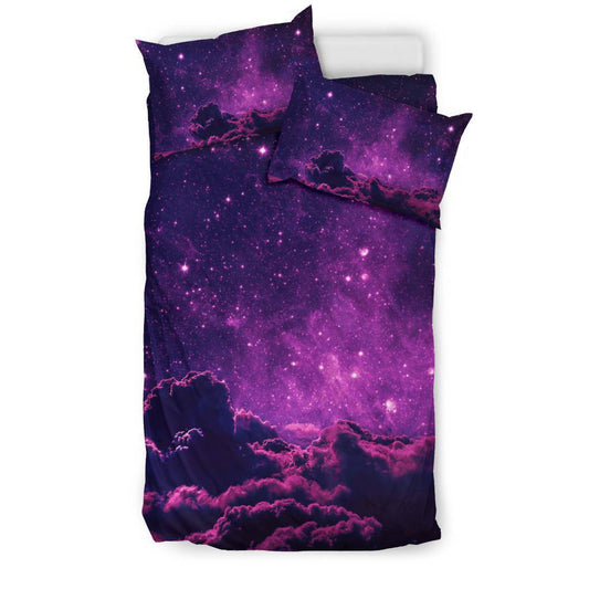 Purple Night Sky Stars Bedding Set - Top Content | POD Collection | Free Shipping