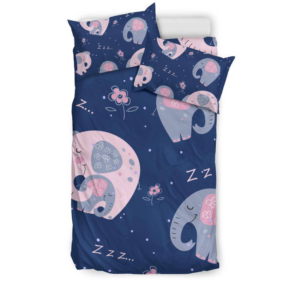 Sleping Elephants Cartoon Bedding Set - Top Content | POD Collection | Free Shipping