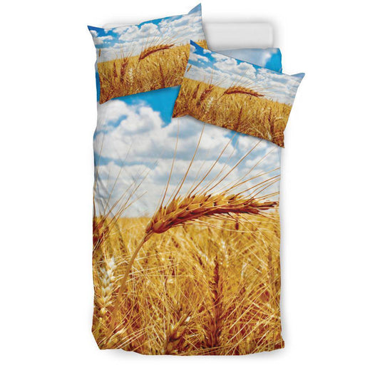 Field Grass Meadow Wheat Sky Bedding set - Top Content | POD Collection | Free Shipping