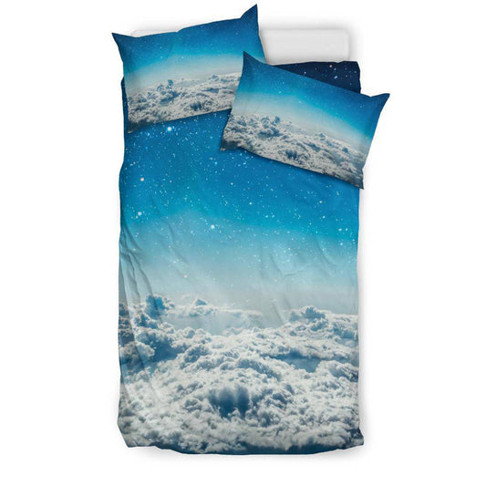 Blue Sky Stars White Clouds Bedding Set - Top Content | POD Collection | Free Shipping