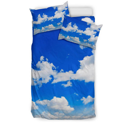 Nature White Clouds Blue Sky Bedding Set - Top Content | POD Collection | Free Shipping