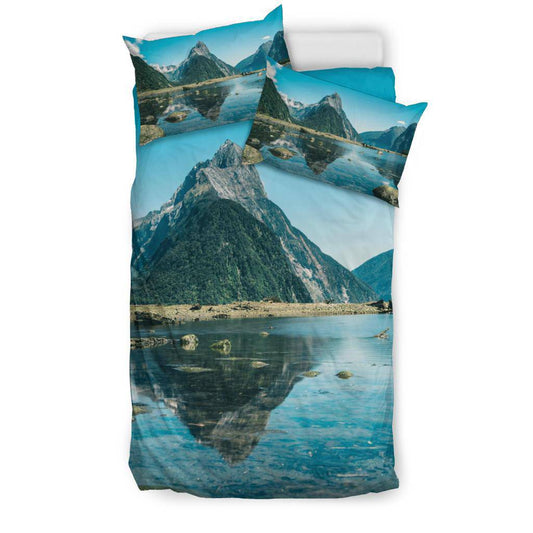 New Zeland Nature Mountains Water Bedding Set - Top Content | POD Collection | Free Shipping