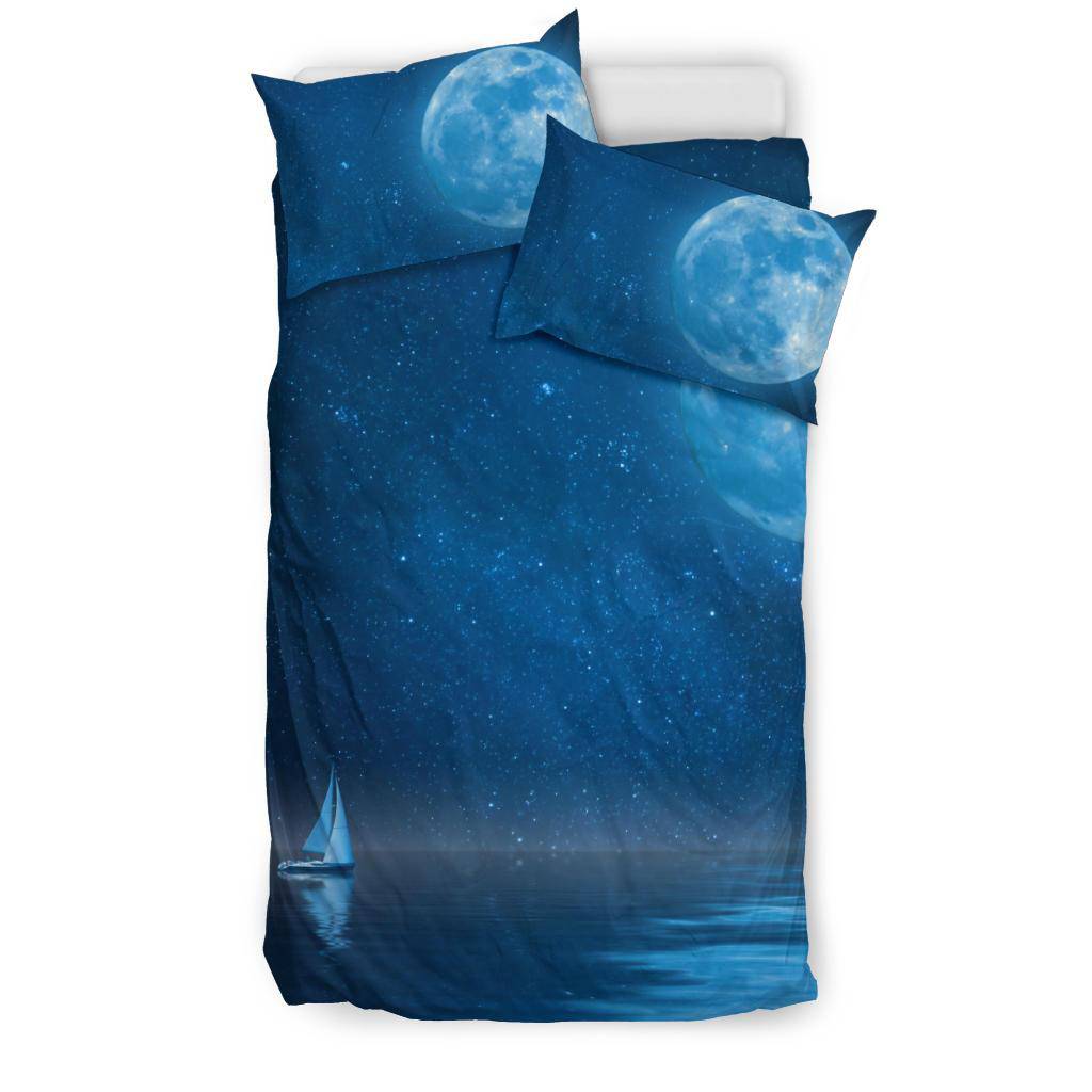 Sea Yacht Moonlight Star Sky Bedding Set - Top Content | POD Collection | Free Shipping