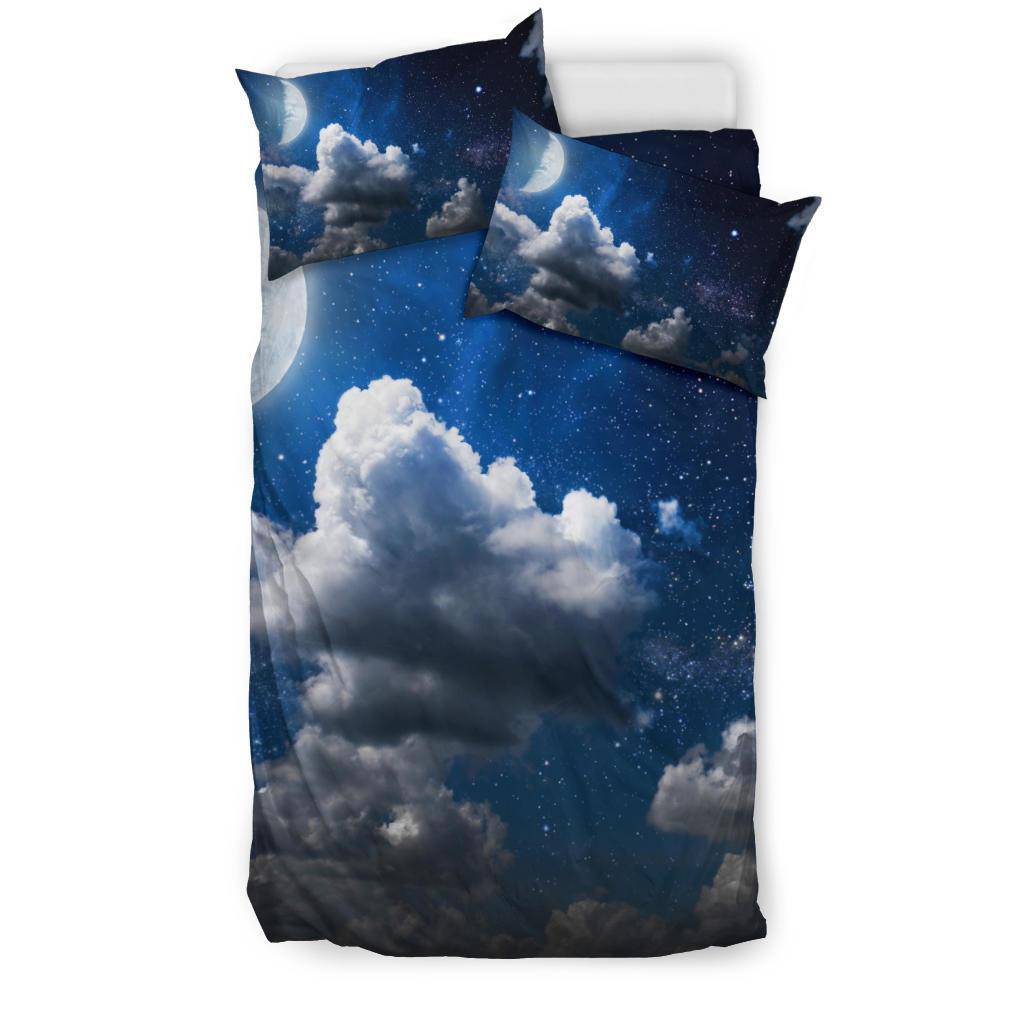 Night Sky Moon Stars Clouds Universe Bedding Set - Top Content | POD Collection | Free Shipping