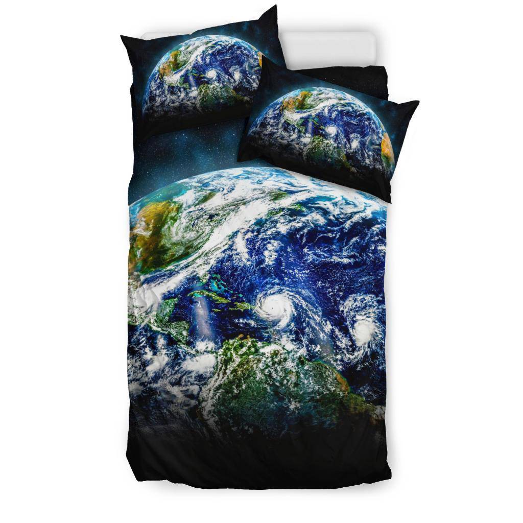 Planet Earth Globe Space Universe Surface Bedding Set - Top Content | POD Collection | Free Shipping