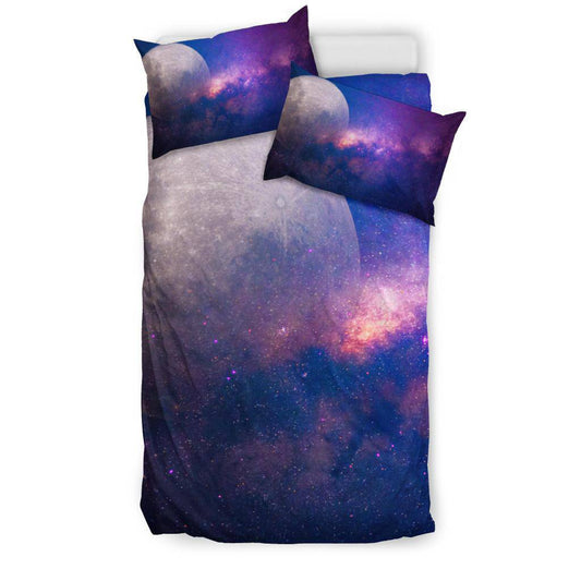 Milky Way Moon Space Galaxy Bedding Set - Top Content | POD Collection | Free Shipping