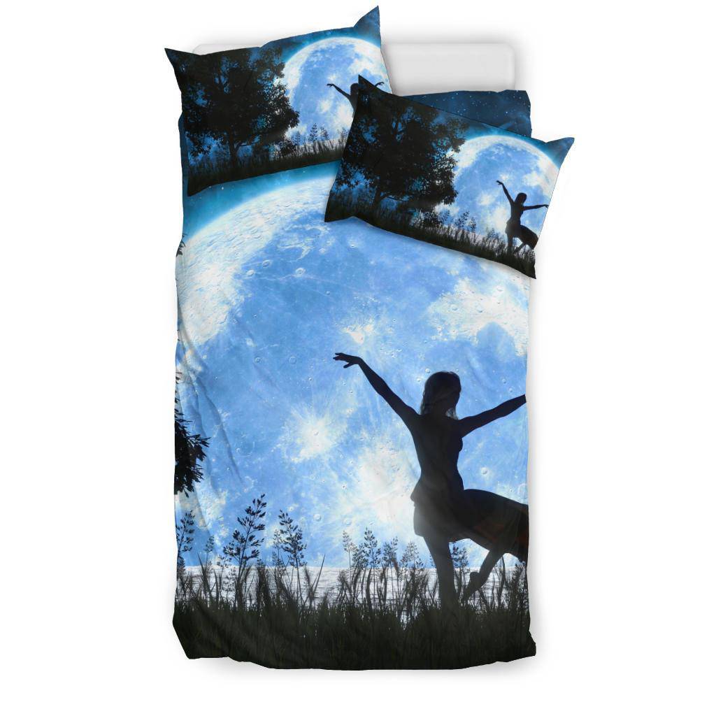 Dancing Girl Moonlight Tree Night Sky Bedding Set - Top Content | POD Collection | Free Shipping