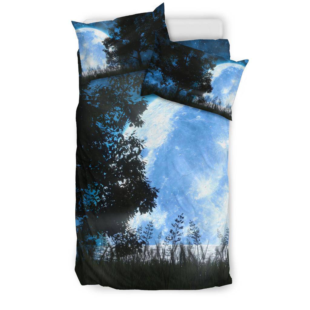 Silhouette Tree Sea Moon Night Sky Stars Bedding Set - Top Content | POD Collection | Free Shipping