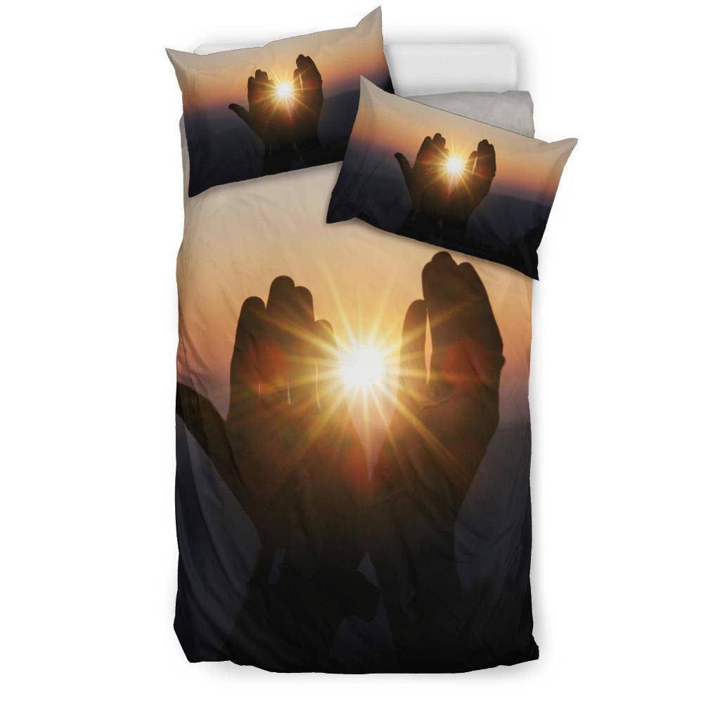 Sunrise Spiritual Hands Sun Bedding set - Top Content | POD Collection | Free Shipping