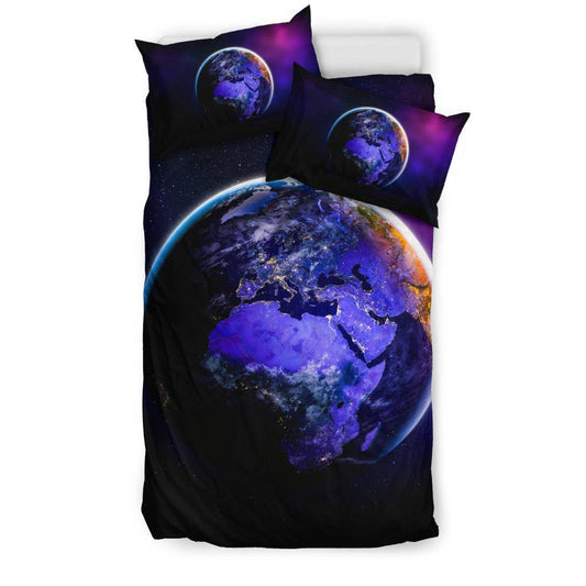 World Earth Planet Space Stars Universe Bedding Set - Top Content | POD Collection | Free Shipping