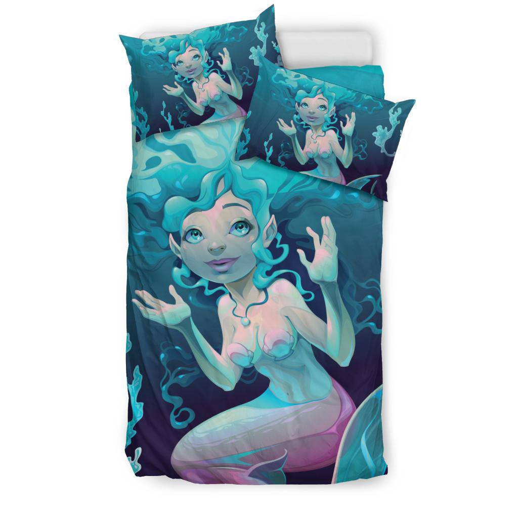 Mermaid Underwater Life Plants Fish Bedding Set - Top Content | POD Collection | Free Shipping