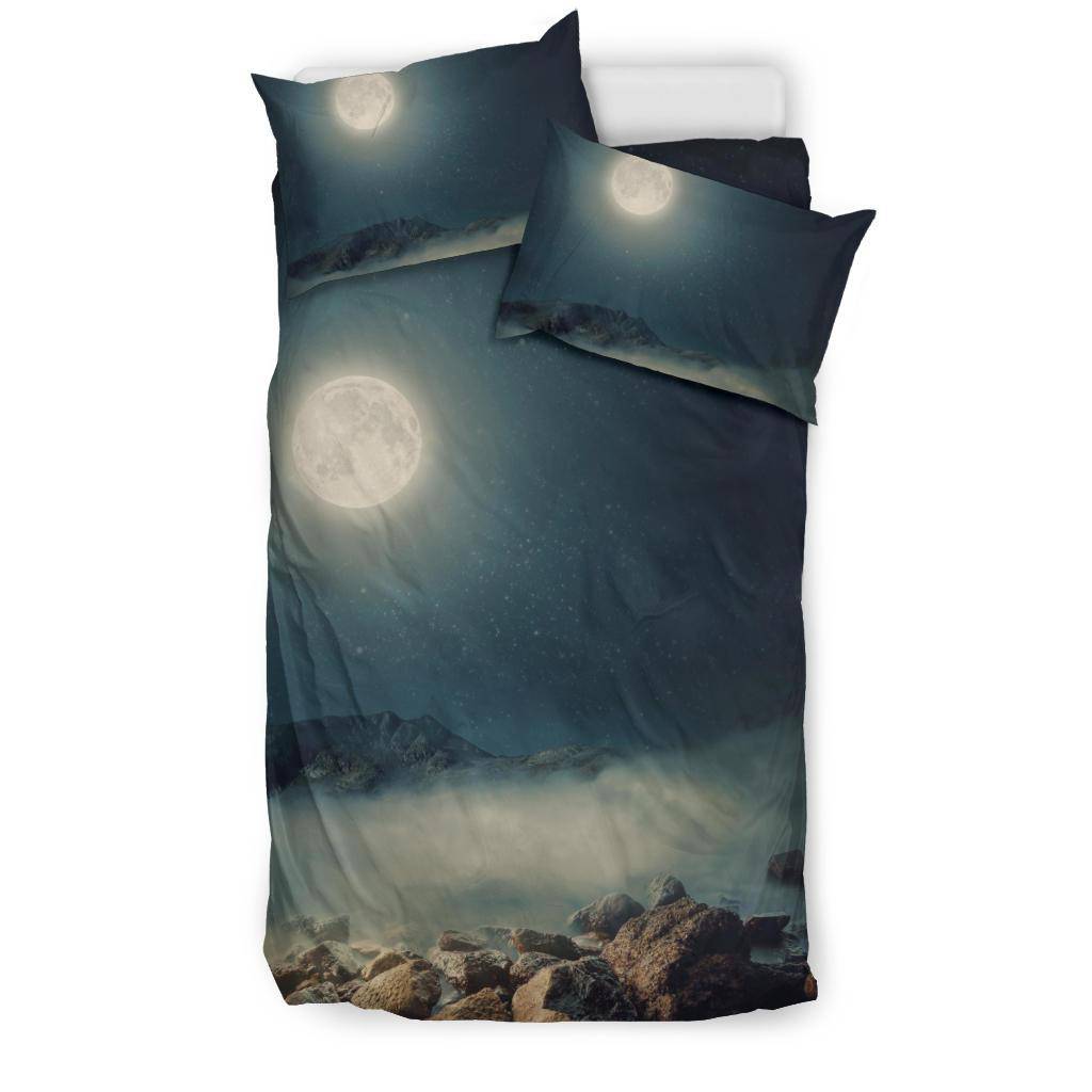 Stones Moon Dark Night Sky Bedding Set - Top Content | POD Collection | Free Shipping