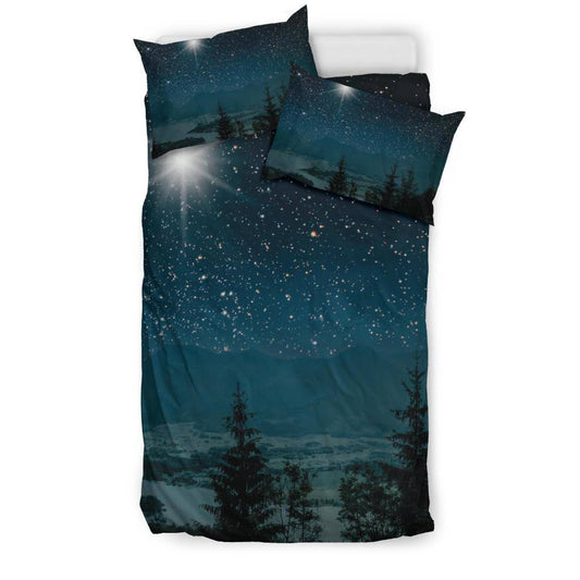 Stars Sky Night Tree Moon Nature Bedding Set - Top Content | POD Collection | Free Shipping