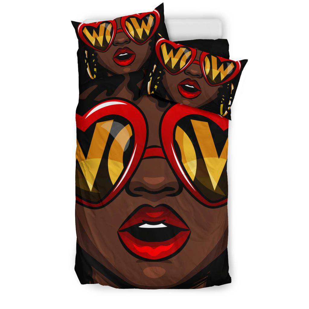 Afro American Woman WoW Sunglasses Bedding Set - Top Content | POD Collection | Free Shipping