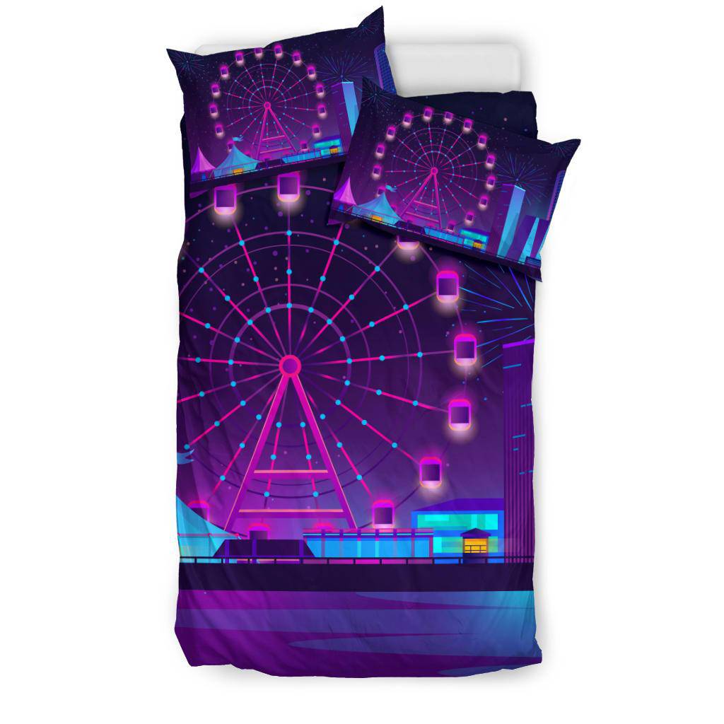 Carnival Fireworks City Night Sky Bedding Set - Top Content | POD Collection | Free Shipping