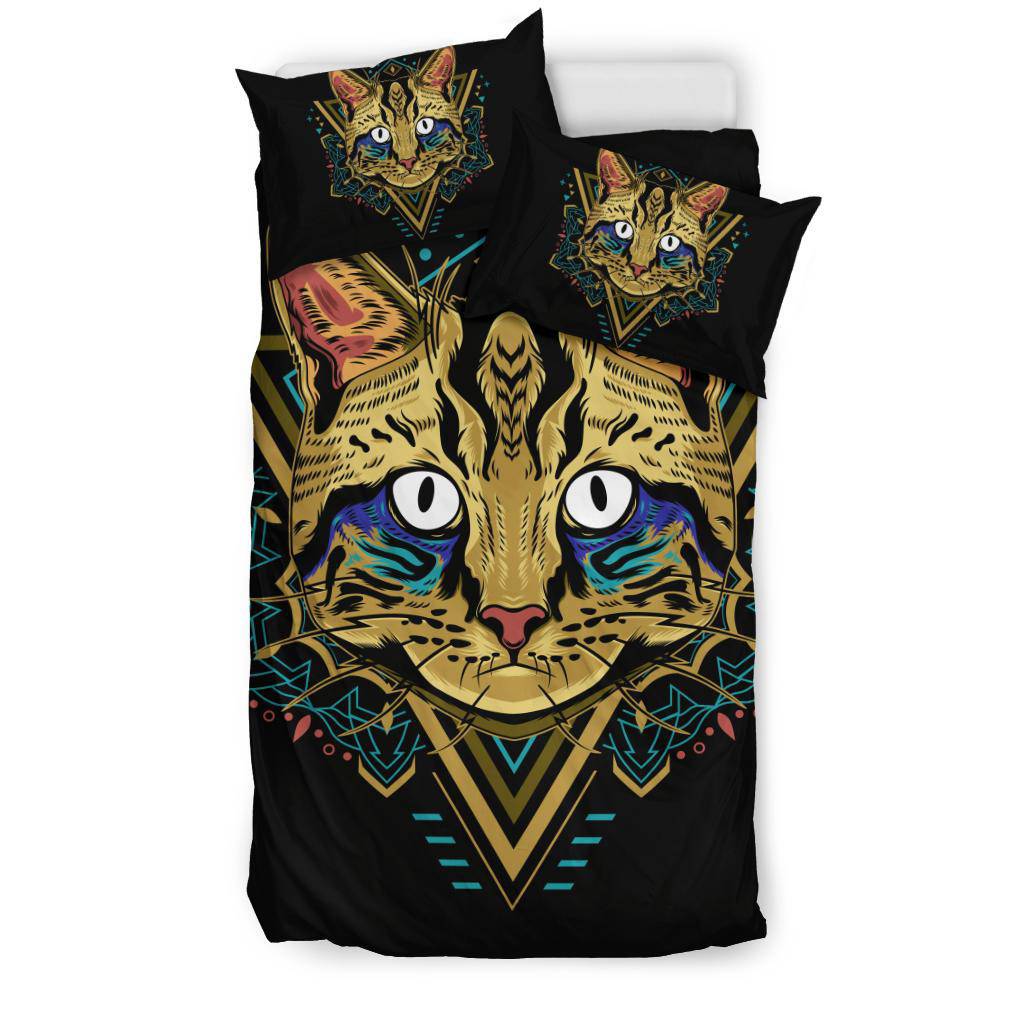 Cool Cat Geometry Art Bedding Set - Top Content | POD Collection | Free Shipping