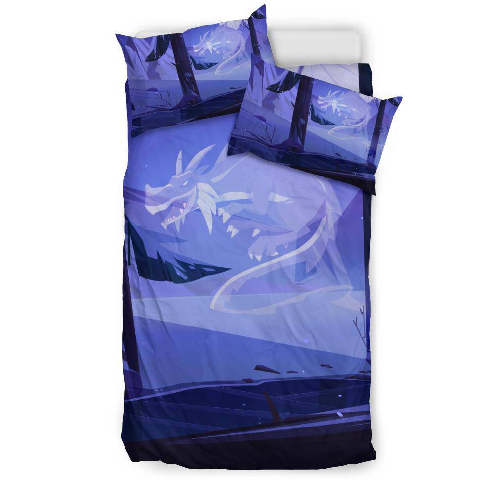 Dragon Ghost Night Winter Forest Bedding Set - Top Content | POD Collection | Free Shipping