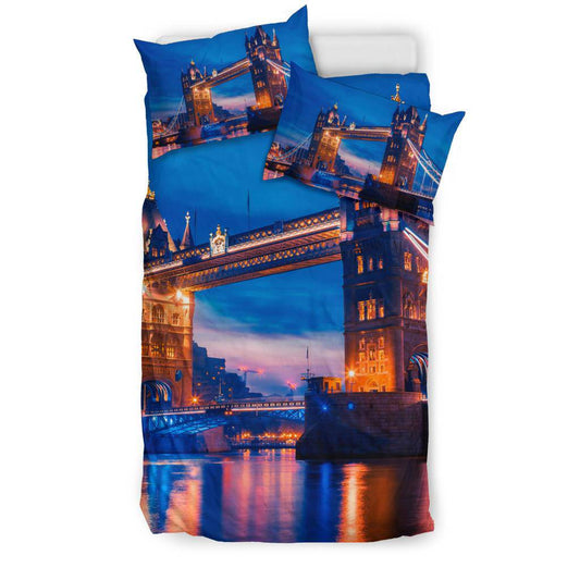 Tower Bridge England UK London Evening City Lights Bedding Set - Top Content | POD Collection | Free Shipping