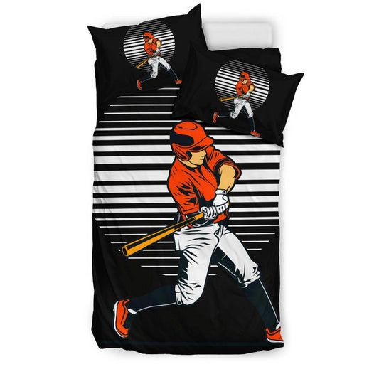 Baseball Player Black Bedding Set - Top Content | POD Collection | Free Shipping