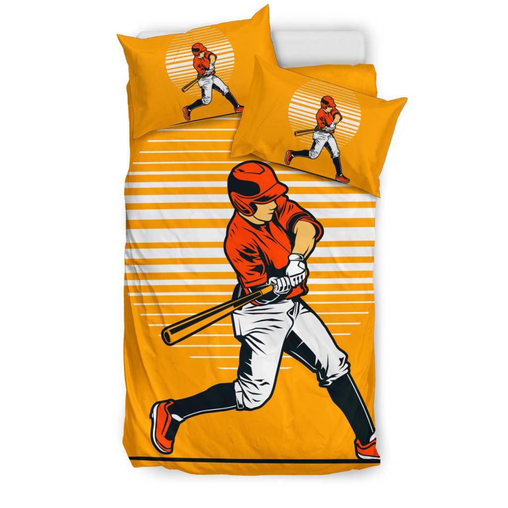 Baseball Player Yellow Bedding Set - Top Content | POD Collection | Free Shipping