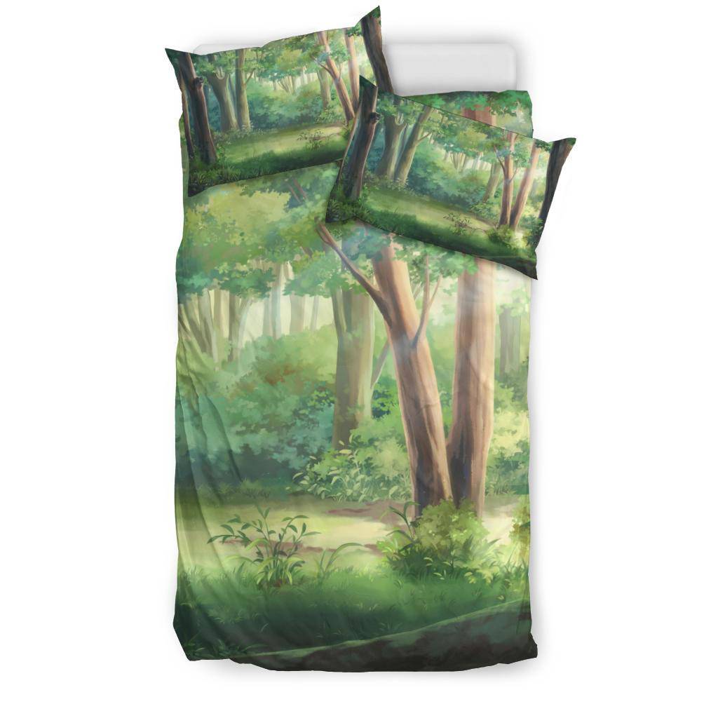 Forest Sunlight Green Trees Bedding Set - Top Content | POD Collection | Free Shipping