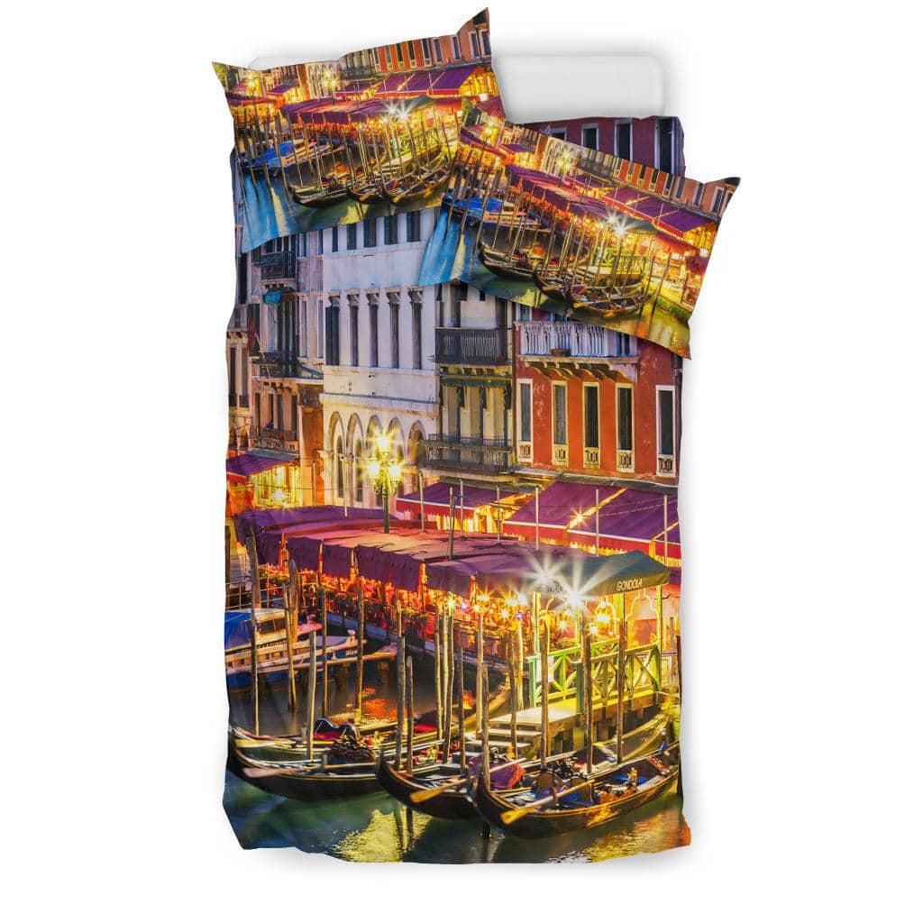 Grand Canal Venice Italy Night Sky City Lights Bedding Set - Top Content | POD Collection | Free Shipping